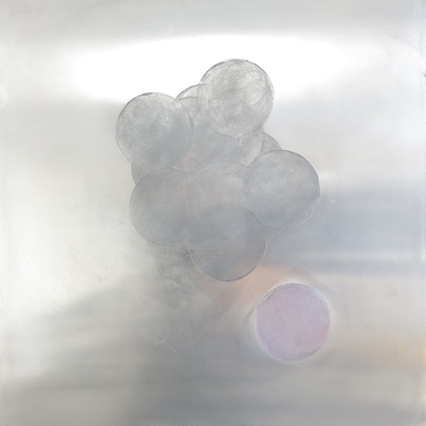 13Al.2, oil on aluminium, 40 x 40cm